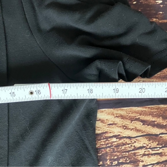 TOV Holy- G inc Short Sleeve  Black Dress Tunic Zipper Up Back Size EUR 40/US 8 - Picture 9 of 14